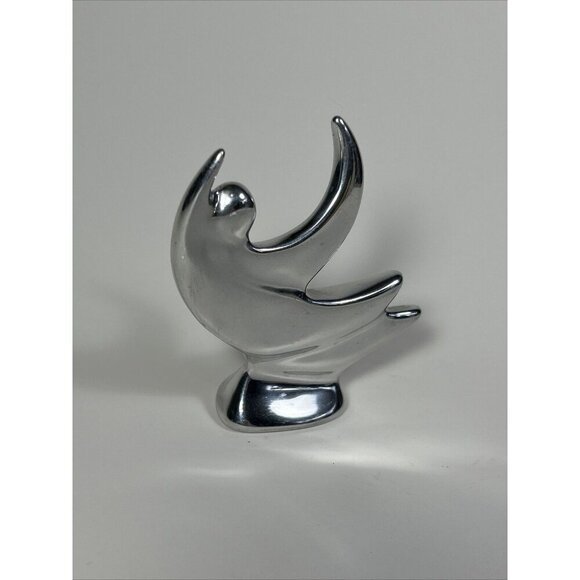 Hoselton Aluminum Abstract Dancer sculpture 3 1/2" tall light scratches - Picture 4 of 8